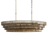 Ghiaccio Glass Oval Chandelier 64.75''