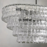 Ghiaccio Glass Oval Chandelier 64.75''