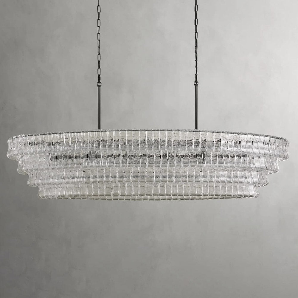 Ghiaccio Glass Oval Chandelier 64.75''