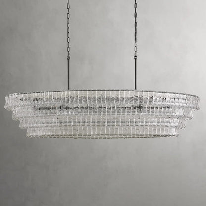 Ghiaccio Glass Oval Chandelier 64.75''