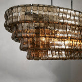 Ghiaccio Glass Oval Chandelier 64.75''