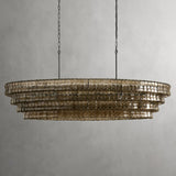 Ghiaccio Glass Oval Chandelier 64.75''