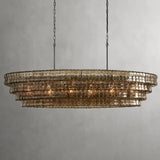 Ghiaccio Glass Oval Chandelier 64.75''