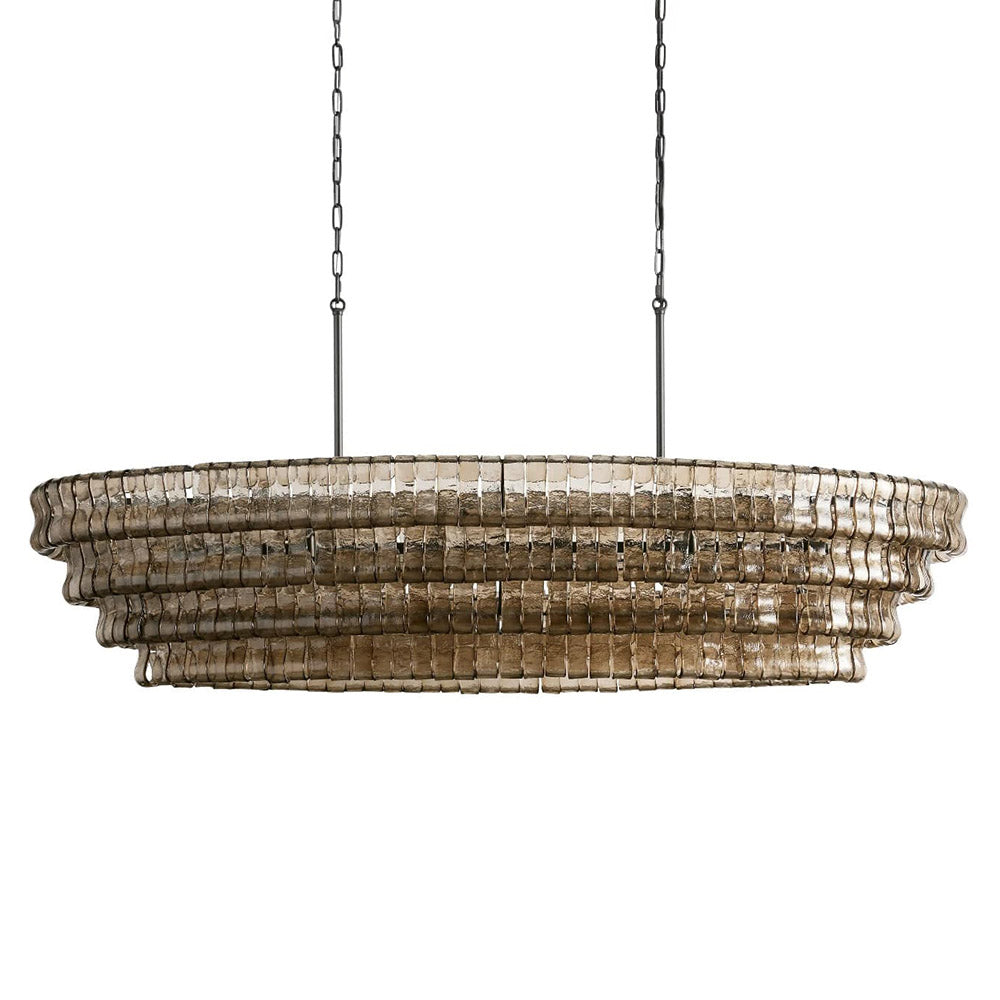 Ghiaccio Glass Oval Chandelier 64.75''