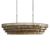 Ghiaccio Glass Oval Chandelier 64.75''