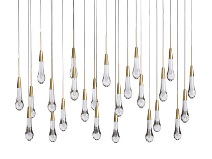 Solitaire Linear Chandelier 70"W 50"W
