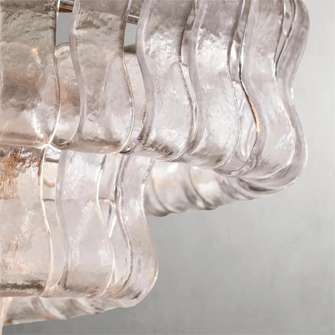 Ghiaccio Glass Oval Chandelier 54''