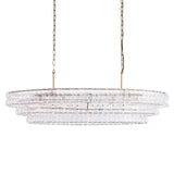 Ghiaccio Glass Oval Chandelier 54''