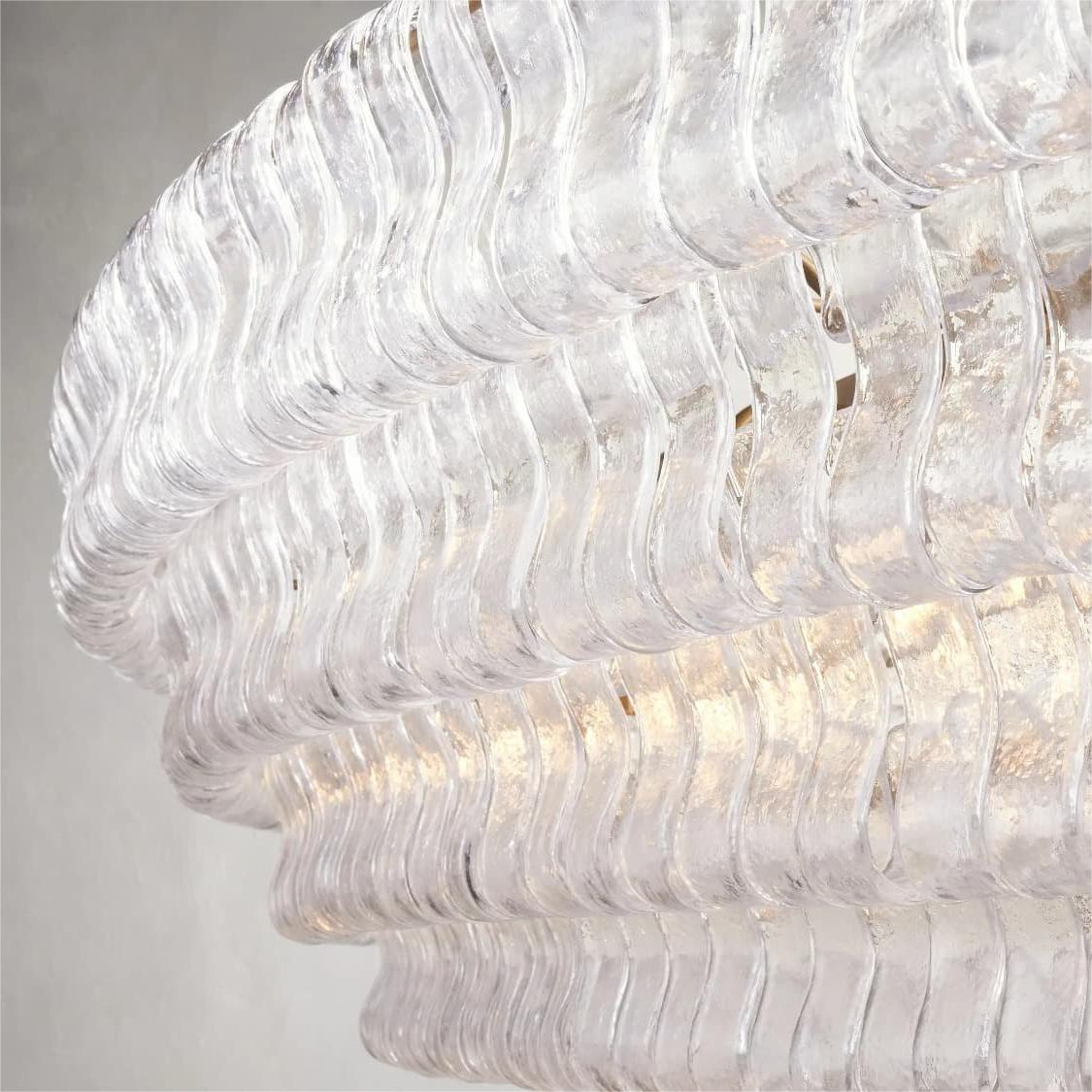 Ghiaccio Glass Oval Chandelier 64.75''