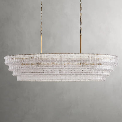 Ghiaccio Glass Oval Chandelier 64.75''