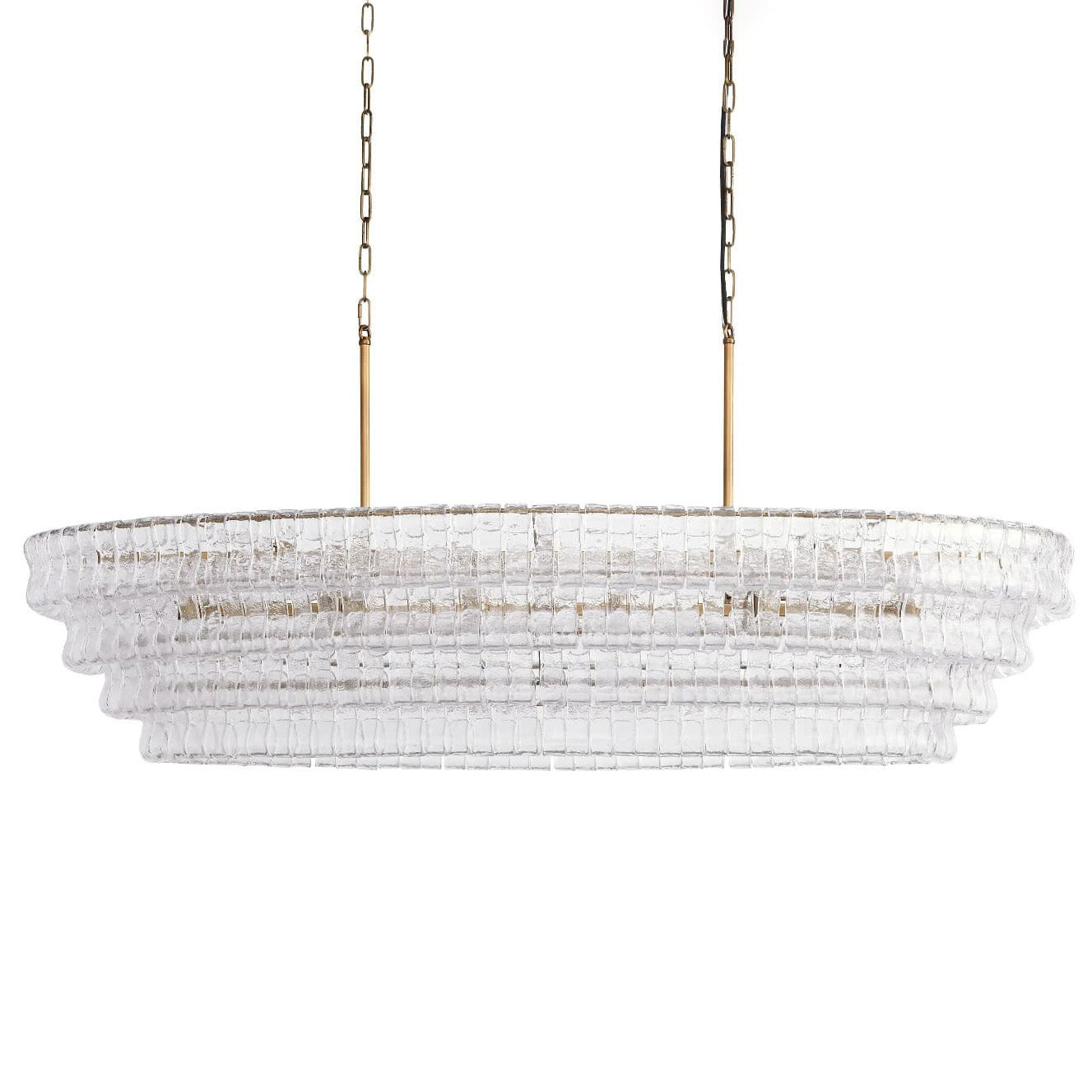 Ghiaccio Glass Oval Chandelier 64.75''