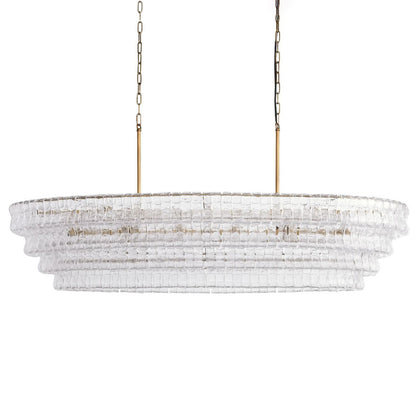 Ghiaccio Glass Oval Chandelier 64.75''