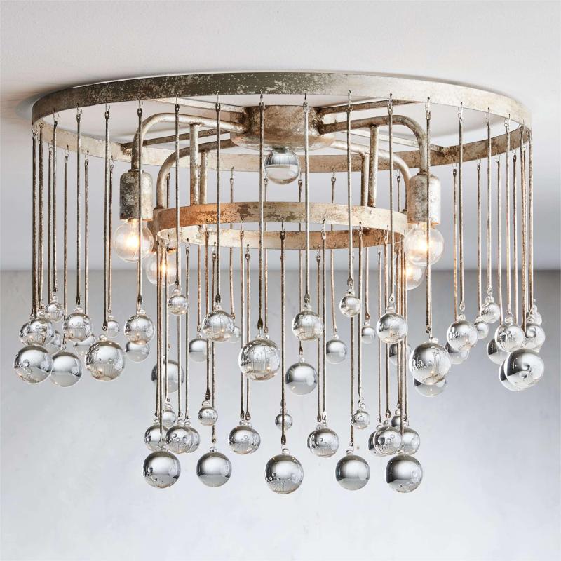 Aubry Crystal Ball Flushmount