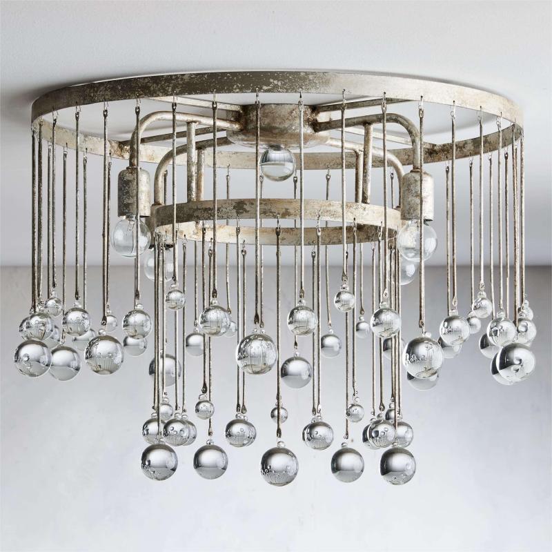 Aubry Crystal Ball Flushmount