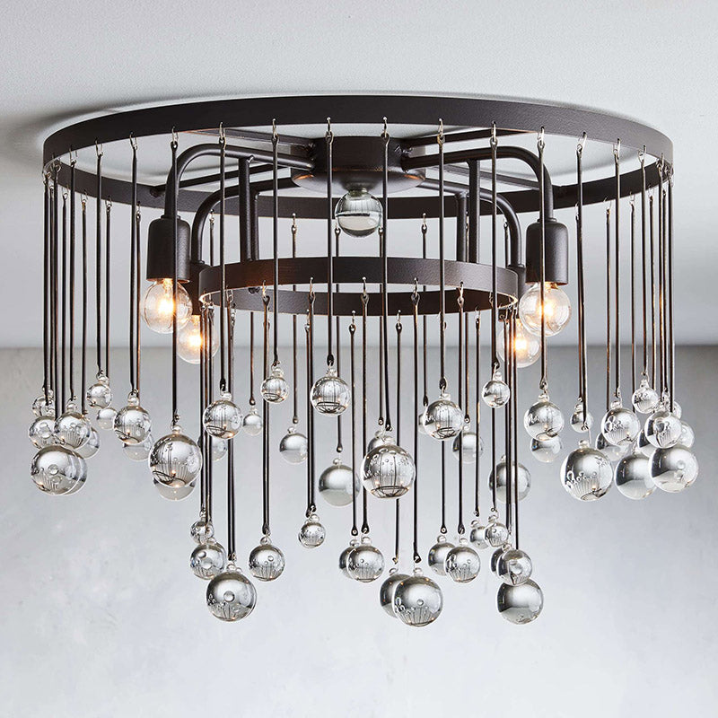 Aubry Crystal Ball Flushmount