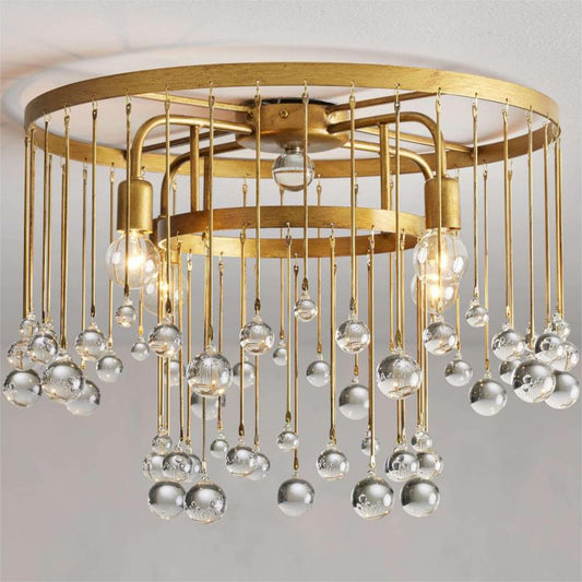 Aubry Crystal Ball Flushmount