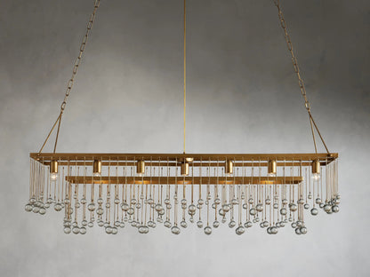 Aubrey Crystal Ball Rectangular Chandelier 47'' 60''