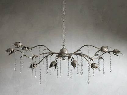 Gothic Viticcio Rectangular Chandelier  52" - Silver