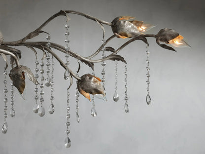 Gothic Viticcio Rectangular Chandelier  52" - Silver