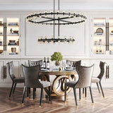 2-Tier Wine-Glass Round Chandelier 60",108-Lights