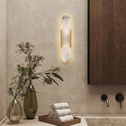 Culoud Elongated Alabaster Wall Sconce