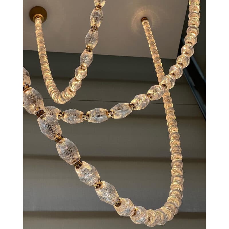 Pearl Necklace- Cryastal Pendant 115"H