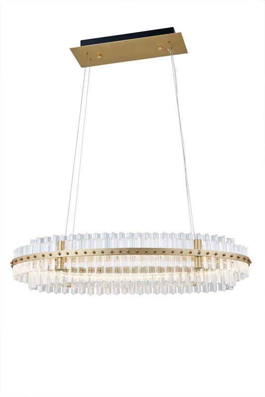 Denise Aquinox 2-Tier Oval Crystal Ring LED Chandelier