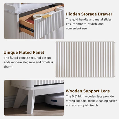 T4TREAM Fluted Shoe Storage Cabinet: 48" Tall Narrow Organizer