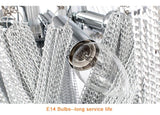 Deniselamp® Silver Chain Chandelier Creative Round Design Loft Chandelier