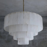 Classic Marble Multi-Layer Round Chandelier 31"