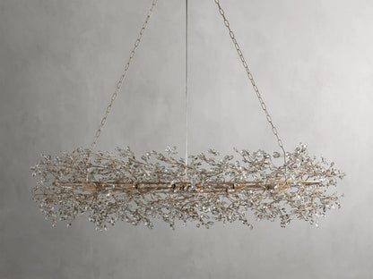 Fiore Crystal Flowers Creative Oval Chandelier
