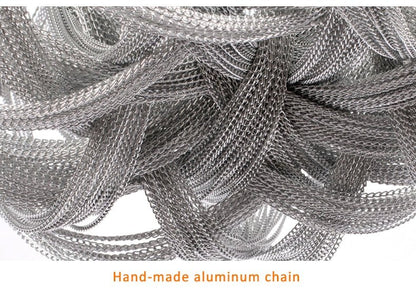 Deniselamp® Silver Chain Chandelier Creative Round Design Loft Chandelier