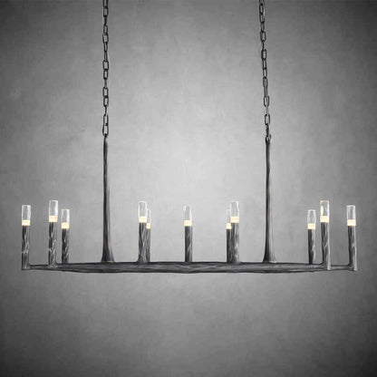 Huts Vintage Twig Stripe Texture Linear Chandelier 54“ 72"
