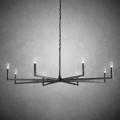 Huts Vintage Twig Stripe Texture Round Chandelier 36"/48"/60"