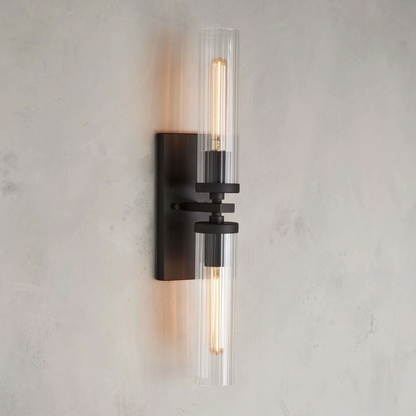 Andreas Modern Linear Glass Wall Sconces 2 Lights