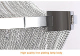 Deniselamp® Silver Chain Chandelier Creative Round Design Loft Chandelier