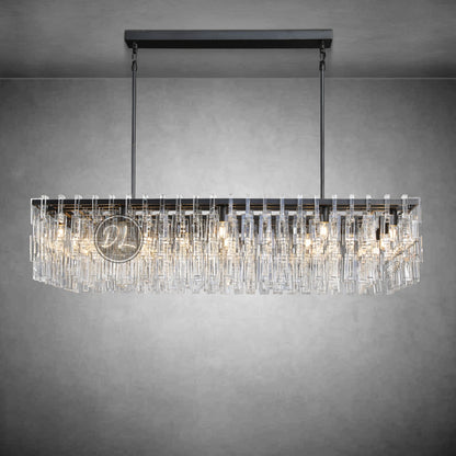 Marige K9 Crystal Rectangular Chandelier 60"