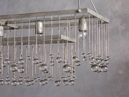 Aubrey Crystal Ball Rectangular Chandelier 47'' 60''