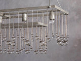 Aubrey Crystal Ball Rectangular Chandelier 47'' 60''