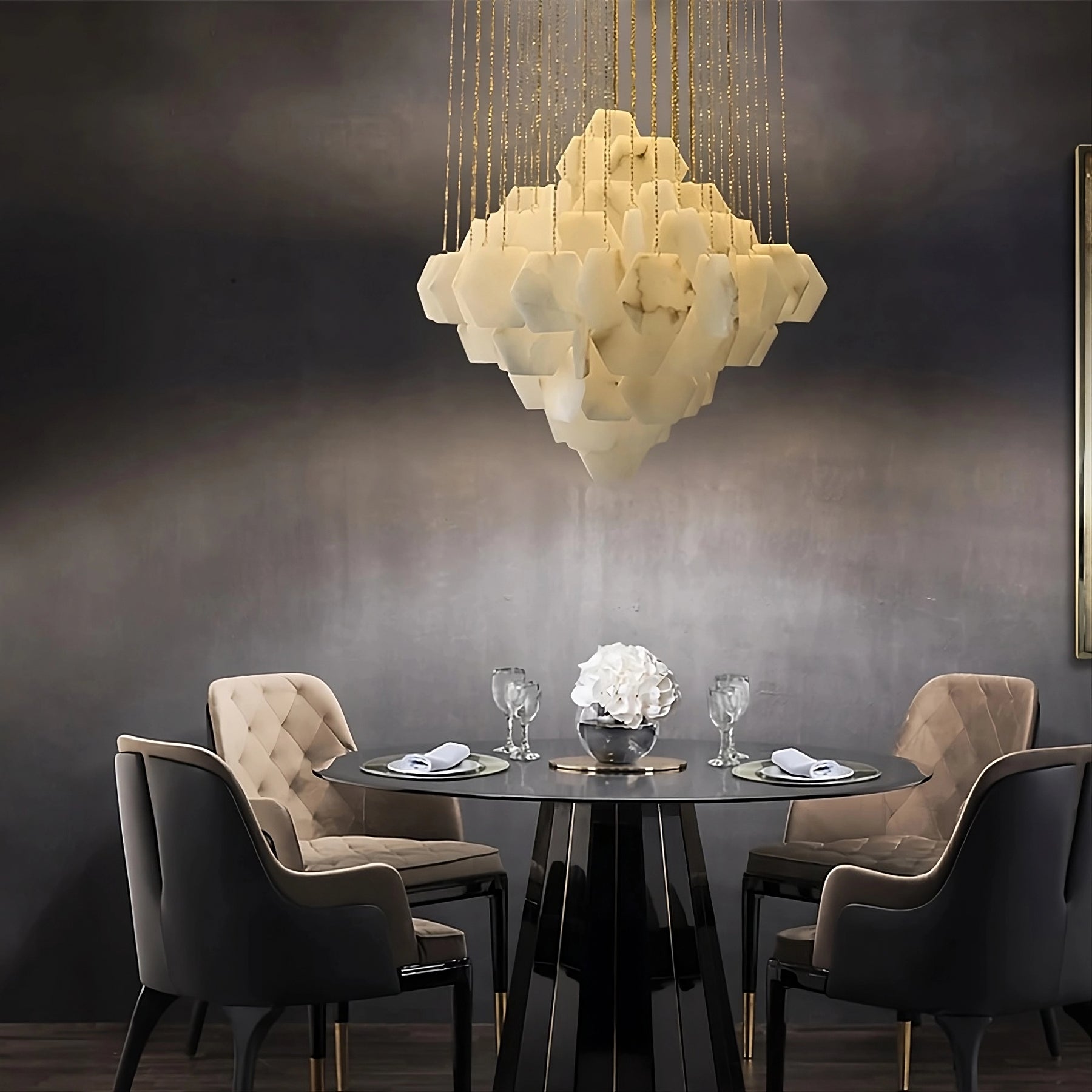 Noah Natural Alabaster Modern Chandelier