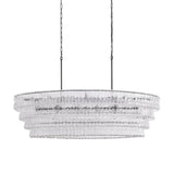 Amor Glass Oval Chandelier 54"W/65"W - jchandelier