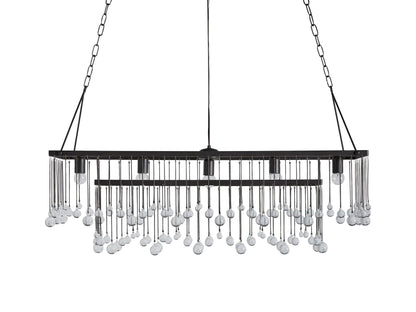 Aubrey Crystal Ball Rectangular Chandelier 47'' 60''
