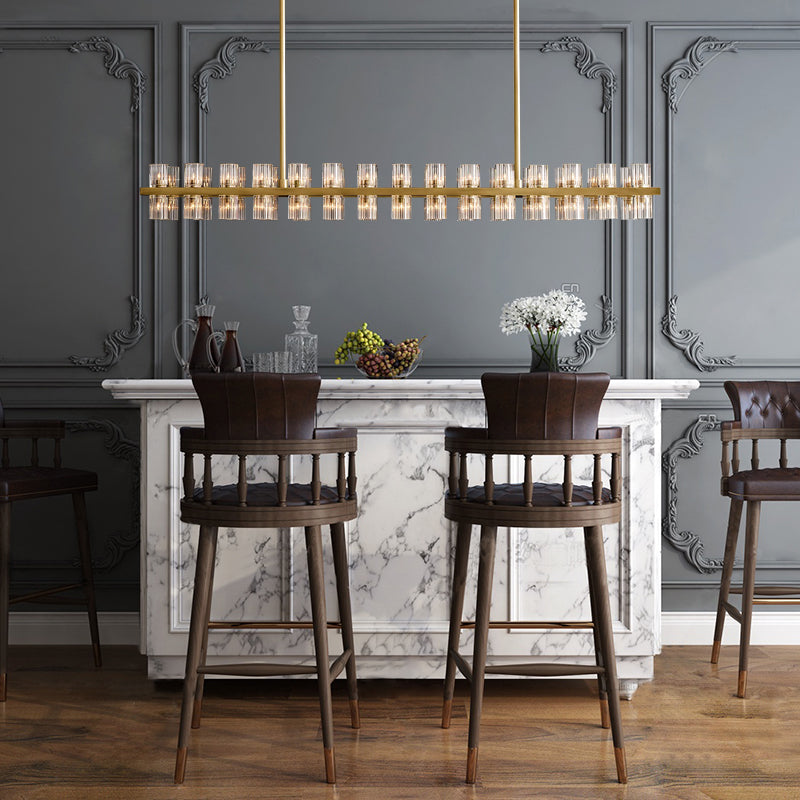 Each exquisite K9 crystal cup combines high-quality copper elements to show luxury. Each K9 crystal ball is carefully cut by workers with many years of manual experience. Ceilings and fittings are made of solid brass. The irregular cut surface of the crystal cup reflects a lot of warm light. It highlights the elegance and temperament of this chandelier.