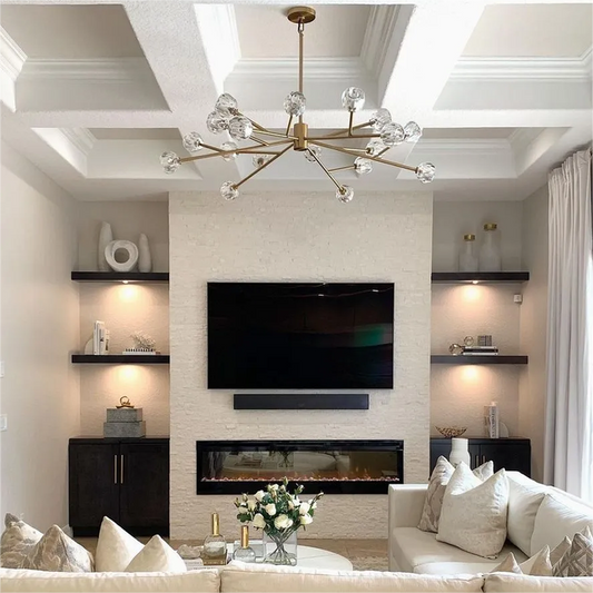 Dawn- Modern Design Niche Unique Hexagonal Crystal Ball  Oval Chandelier 48"/ 60"/ 72"