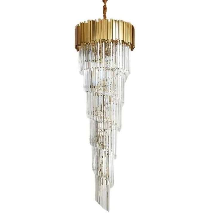 Denise Bobon Louis 2-Story Crystal Round Chandelier