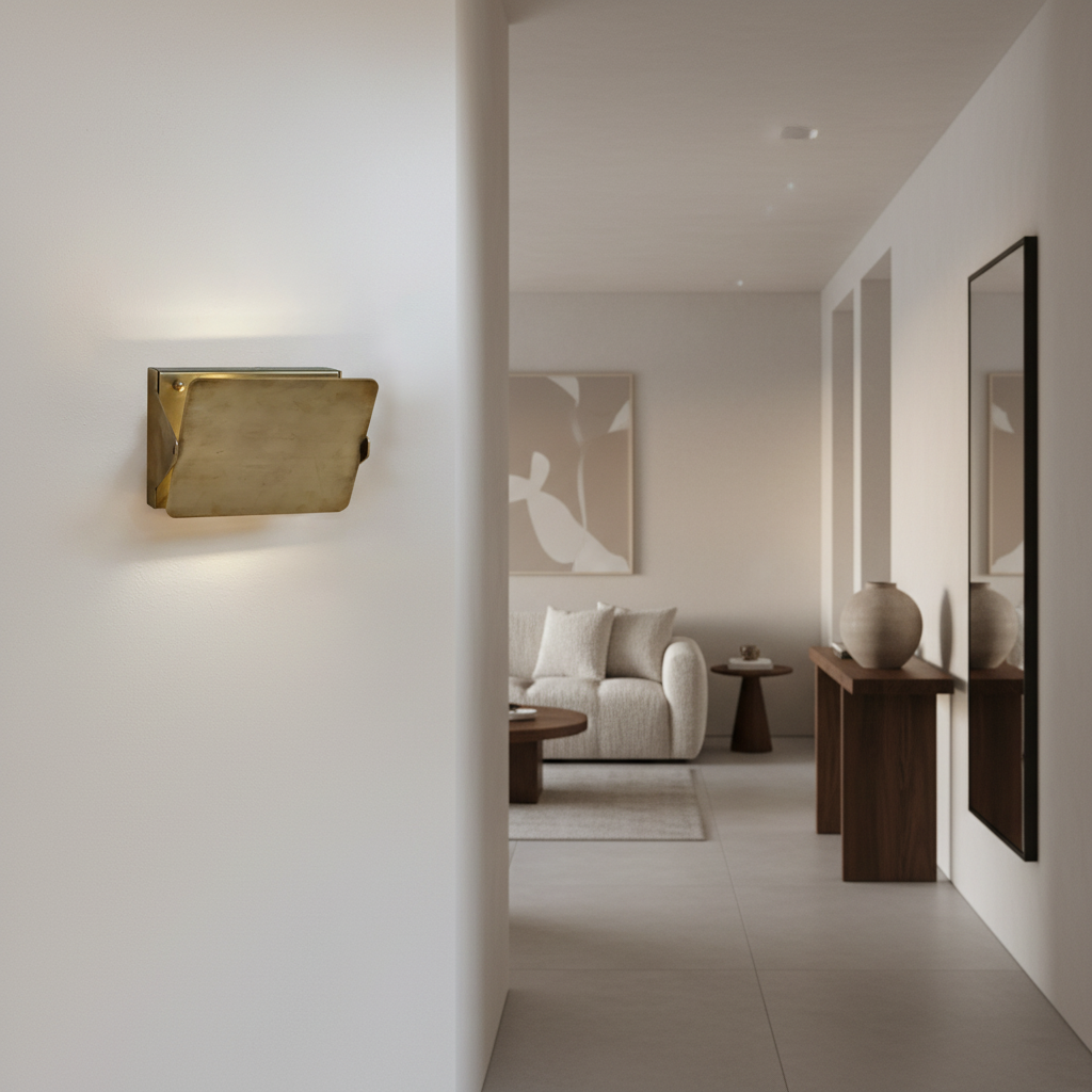 Brass Sconce with Flip Fron