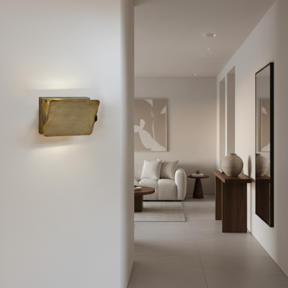Brass Sconce with Flip Fron