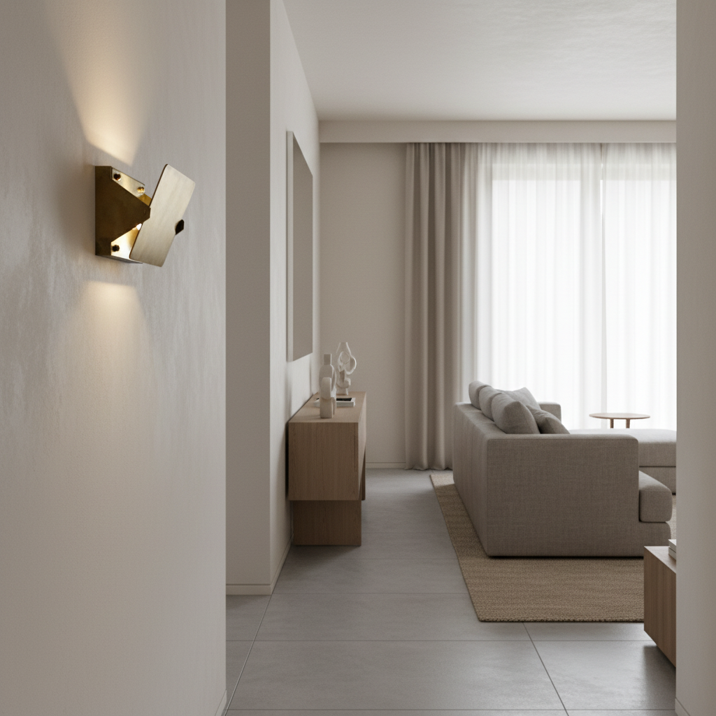 Brass Sconce with Flip Fron