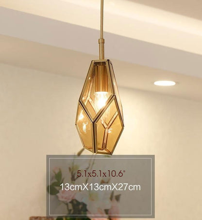 Deniselamp® Art Deco Diamond Pendant Lamp for Dining Room, Balcony, Bar C Tea