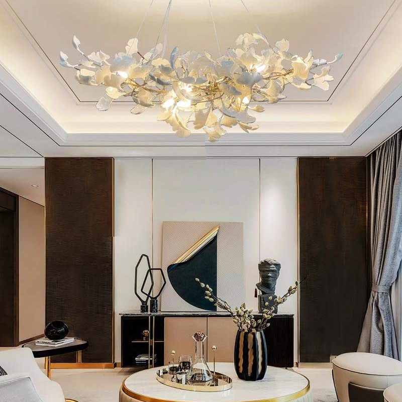 Denise Ceramic Ginkgo Ceramic Chandelier